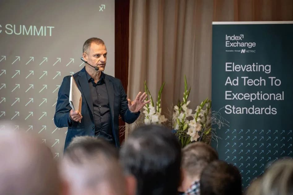 Netric presenting at a Nordic ad tech event in Stockholm